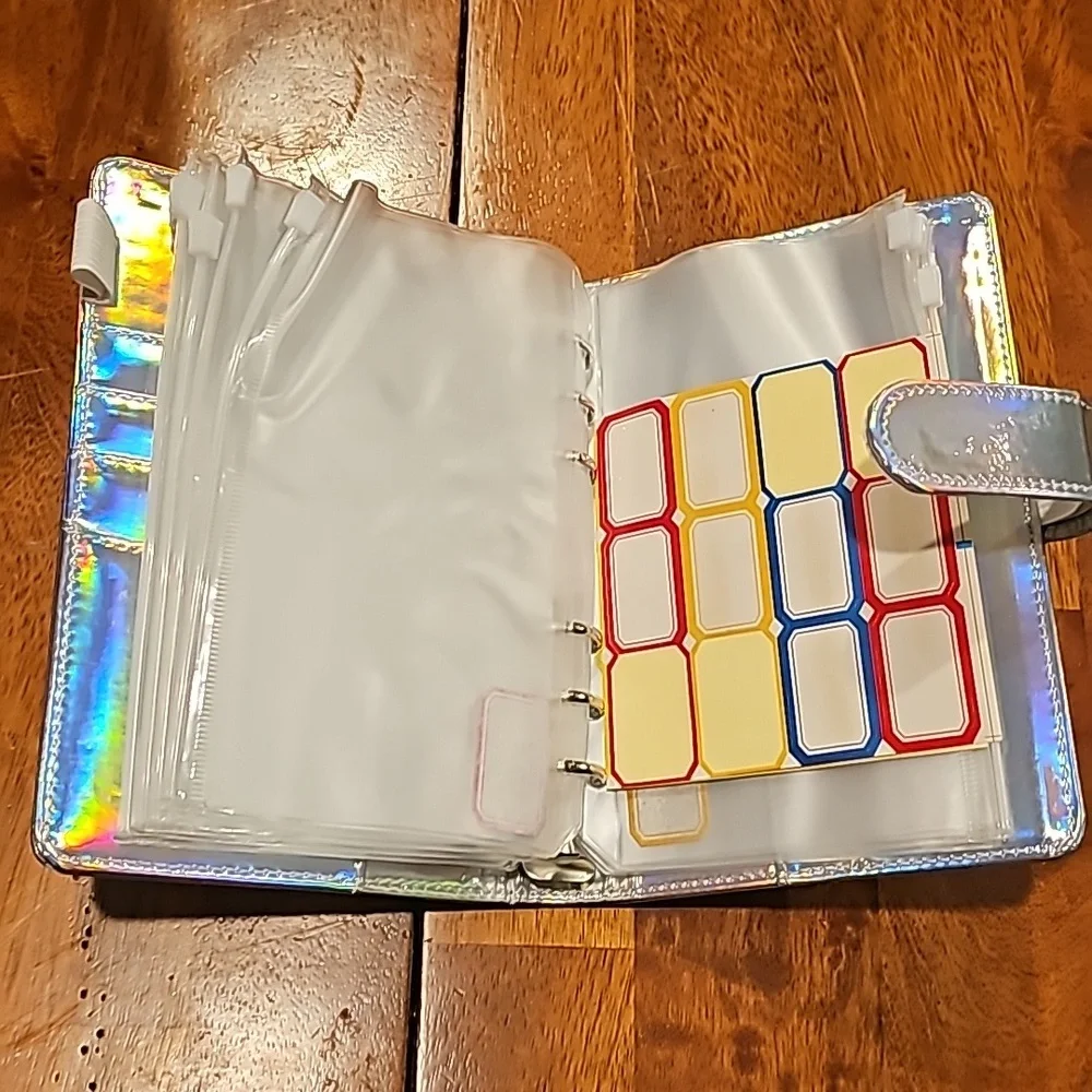 Holographic silver money saver case, magnetic closure